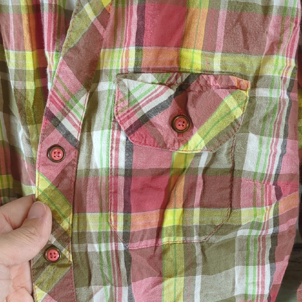 Cato Multicolor Plaid Button Down Shirt - Picture 4 of 5